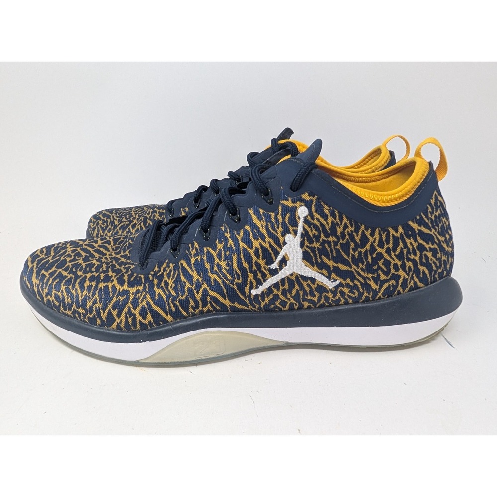 Nike Air Jordan Trainer 1 Low Michigan Wolverines Navy Maize Men's Shoes Size 12